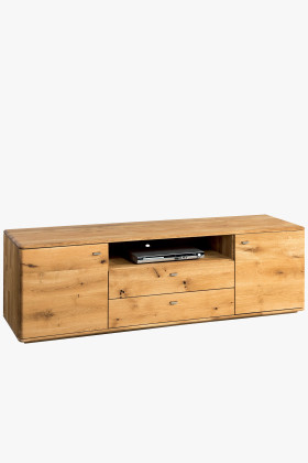 Fernsehtisch Massivholz Eiche Natur 180 cm Stauraum